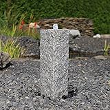 CLGarden Quellsteinbrunnen GS50 Granit Stein Gartenbrunnen Garten Säulenbrunnen...