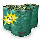 Bolson 3er Set Gartensack - 272L Gartenabfallsack mit extra verstärktem Boden -...