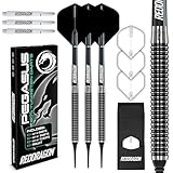 RED DRAGON Pegasus Tungsten Soft Dartpfeile - 18 Gramm: Schwarze Schäfte, Schwarze Flüge...
