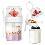 Heyu-Lotus Müslibecher To Go, Joghurtbehälter Obstbehälter Salatbecher mit...