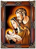 jvmoebel Heilige Familie Handarbeit Ölbilder Gemälde Leinwand Ölbild Bild G109215