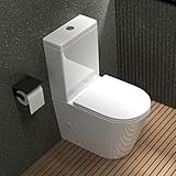 Mai & Mai Stand-WC 179T aus Keramik spülrandloses-WC 36x63x82cm bodenstehende-Toilette...