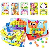 AMOSTING Steckspiel ab 2, Kinderspiele zum Lernen von Farben, Spielzeug ab 2 und...