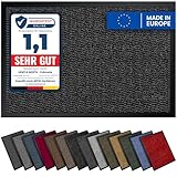 Gentle North Hochwertige Fußmatte grau schwarz 90x120cm groß für Innen &...