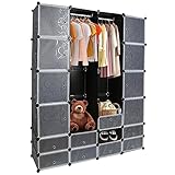 Supfine XXL-Schrank, Aufbewahrungsregal, modularer Aufbewahrungsschrank aus Kunststoff,...