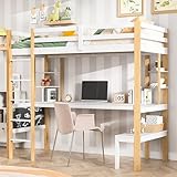 Etagenbett Kinderbett 90x200 mit Rausfallschutz und Lattenrost für Kinder, Hochbett mit...