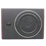DGJMuu 12V 600W Edelstahl Ultradünner Auto KFZ Untersitz Aktiv Subwoofer 8'' Car Audio...