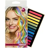B&T Haarkreide Set Vibrant 12 Farben - einfach anzuwenden - auswaschbar - temporäre...