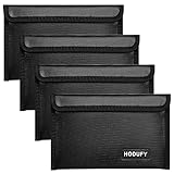 Hodufy Verbessert 4 Stück Feuerfeste Geldtasche (20.3x12.7cm), Kleine Feuerfeste...