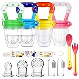 4 Fruchtsauger für Babys, Fruchtsauger für Babys, Babynahrung, ohne BPA + 3 Sauger aus...