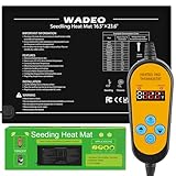 WADEO Heizmatte für Pflanzen 60 x 42 cm, Sämlinge Heizmatte Wärmematte mit Thermostat...