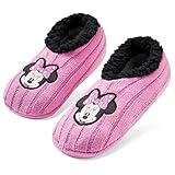 Disney Minni Mouse Damen Ballerina Hausschuhe, Kuschel-Plüsch Hausschuhe - Geschenk für...