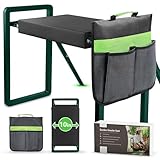 seasky Faltbarer Gartenhocker mit Knie- und Sitzfläche, Gartenhocker, breiter, Dicker,...