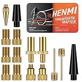 HENMI Fahrradventil Adapter Set, Alle Fahrrad Adapter Französisches Ventil, Autoventil...