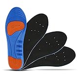 LIHAO 2 Paare Einlegesohlen Gel Fußbett Sport Schuheinlagen mit Schnittgröße...