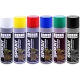 Sprayfarben-Set 6 Farben je 200 ml. Schnelltrocknende Graffiti-Farben. Sprühdose...