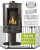 BOMI Kaminschutzgitter Baby Milo bis 525 cm | XXL Tür: 75 cm Kamingitter Ofengitter|...