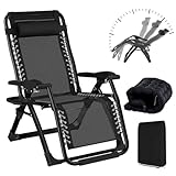 BYYBOU Sonnenliege Liegestuhl Klappbar Gartenliege Wetterfest mit Auflage,...