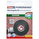 tesa Powerbond Outdoor - Doppelseitiges Montageband für den Außenbereich -...
