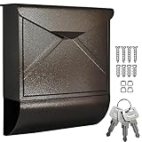 ALSTEN TECH Designer Briefkasten Wandbriefkasten Postkasten mit Zeitungsrolle Zeitungsfach...