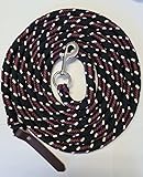 Pferdeseile_DE Bodenleine/Arbeitsseil schwarz-lila-Natur 6,70 mtr - Baumwolle mit...