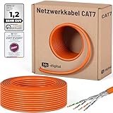 HB-DIGITAL 50m CAT 7 Netzwerkkabel LAN Kabel Verlegekabel Ethernet...
