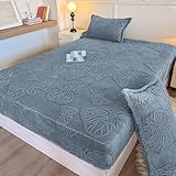 ANAZOZ Spannbettlaken 150x200cm, Spannleintuch Boxspringbett mit Gummiband aus Flanell mit...