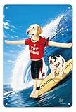 Pacifica Island Art Kunstdruck Top Dawg - Surf Dogs - von einem Original Farbgemälde von...