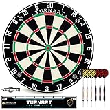 Dartscheibe Kork Dartscheibe mit Pfeilen Offizielles Steeldartscheibe...