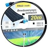 RB&G Beregnungsschlauch Bewässerungsschlauch / Sprühschlauch 20m schwarz inkl....