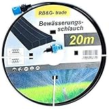 RB&G Beregnungsschlauch Bewässerungsschlauch / Sprühschlauch 20m schwarz inkl....