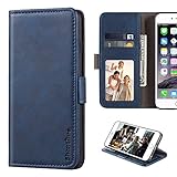 Shantime HTC U11 Life Hülle, Leder Wallet Case mit Bargeld & Kartenfächern...