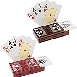 hopewey 2 x Texas Holdem Poker Playing Cards Wasserdichtes Pokerkarten Plastik...