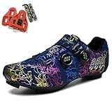 SDEQA Fahrradschuhe Herren Rennradschuhe Atmungsaktive Mountainbike Sneaker Kompatibe Look...
