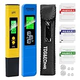 PH Messgerät, Digital TDS/EC Temperature Meter, Tragbar 4 in 1 Wasserqualität Tester mit...