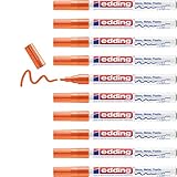 edding 751 Glanzlackmarker - orange - 10 Lackmarker - Rundspitze 1-2 mm -...