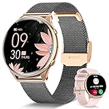RUXINGX Smartwatch Damen mit Telefonfunktion, 1,39 Zoll HD Voll Touchscreen, Fitness...