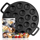 IRONO Poffertjes Pfanne - Poffertjes Maker - 19 Mini Pfannkuchen - Pancake Pfanne -...