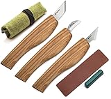 BeaverCraft Holzschnitzmesser-Set für Anfänger S55 Kerbschnitzmesser...