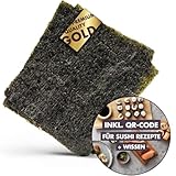 REISHUNGER Nori Algenblätter in GOLD-Qualität & QR-Code mit Sushi Anleitungen, 50 Blatt...