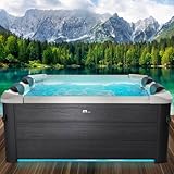 BRAST® Whirlpool MSpa Oslo mit Fester Außenwand | LED-Beleuchtung mit 20 einstellbaren...