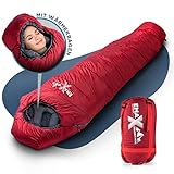 EMAX | Outdoor Mumienschlafsack – 230cm Schlafsack Winter -10° C - Kompakter...