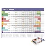 Jahreswandkalender 2025 – tragbarer praktischer Wandplaner, langlebige, klare...