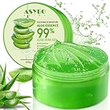 ASYBO 300 ML Aloe Vera Gel – 99% reine Aloe Vera Feuchtigkeitscreme für Gesicht und...
