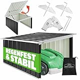 Gardebruk® Mähroboter Garage Pultdach Metall 89x90x54cm Wetterbeständig Dach klappbar...