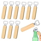 10 Stück Flaschenöffner Holz, Personalisierter Bottle Opener, Kapselheber Holzgriff,...