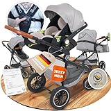 Kinderwagen [3 in 1] - Babyschale, klassischer Babywagen & Autositz in einem Set...