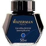 Waterman Füllertinte im Tintenfass | Serenity Blue | Tintenflacon mit 50 ml