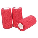 Toyvian 3Rollen Hockeyschläger Bänder Rotes Skid Klebeband Elastische und Atmungsaktive...