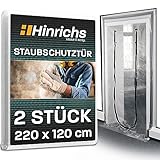 Hinrichs 2x Staubschutztür mit Reißverschluss - 220x120cm Staubschutztüren - Baufolie...